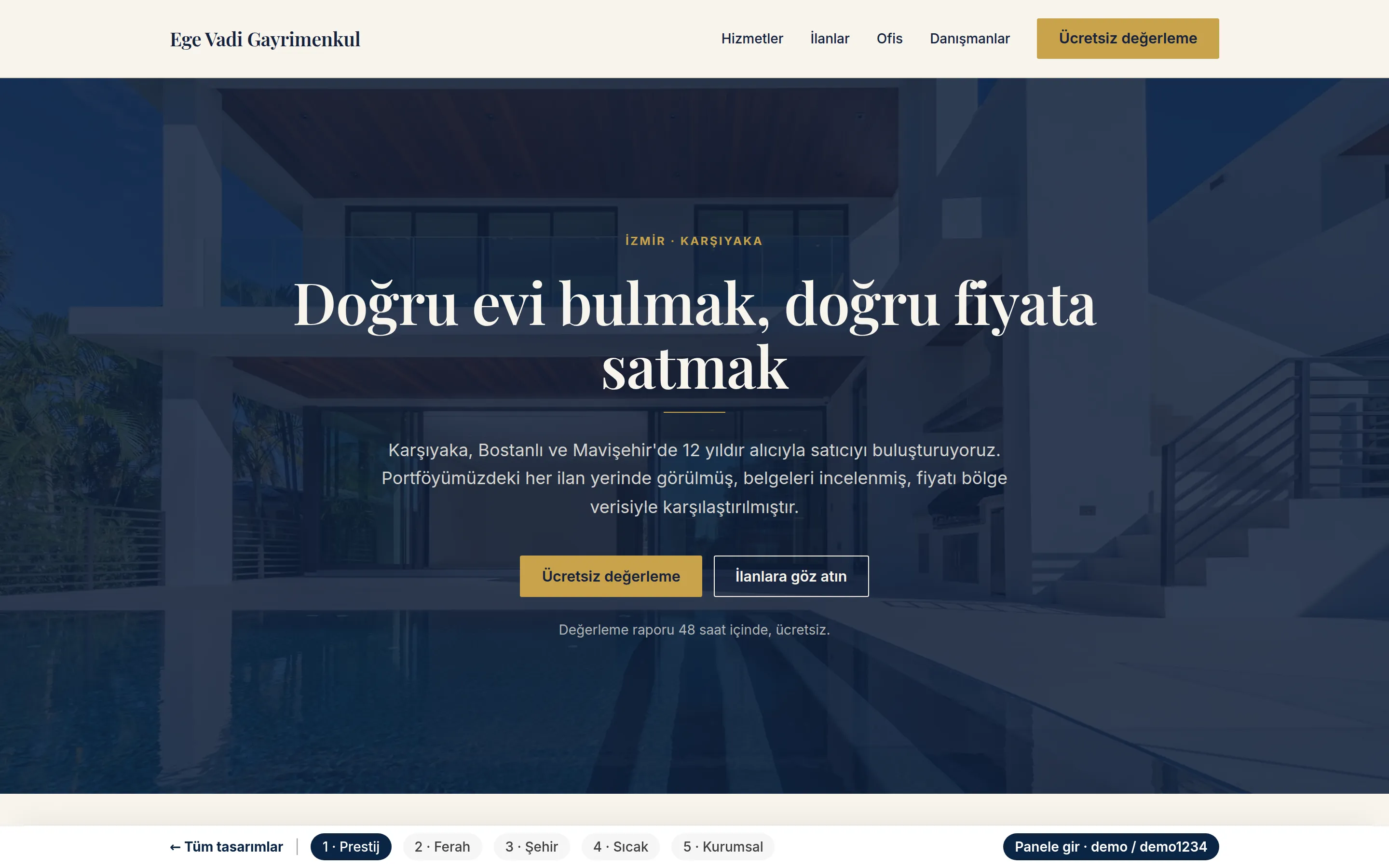 Tasarım 1 — Prestij
